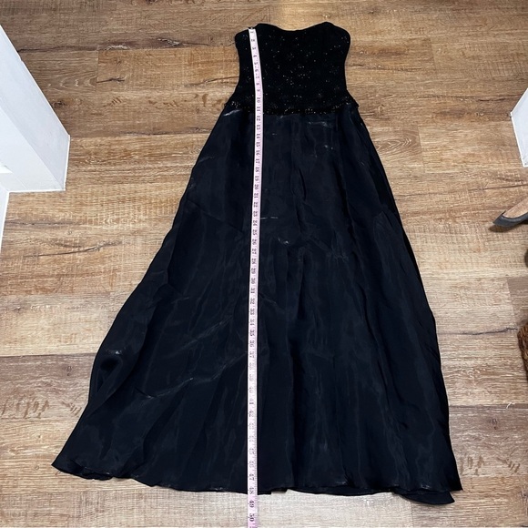 SCOTT MCLINTOCK Millennium 2000 Black Starburst Beaded Evening Gown Size 6 - Picture 12 of 13